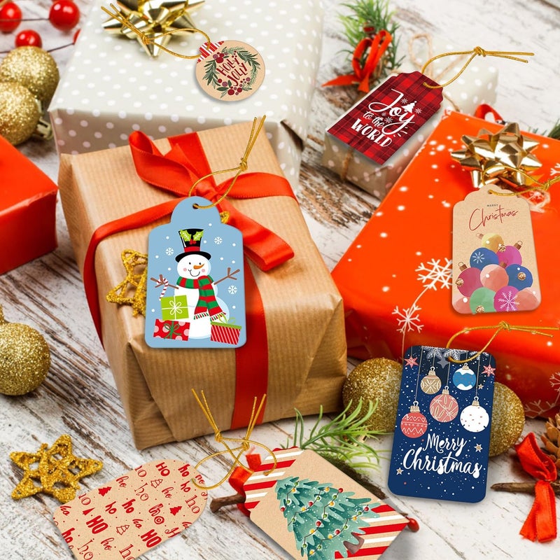 Nimbbex 72pc 24Style Personalized Gift Tags for Christmas Presents with seasons-ready designs - Image 4